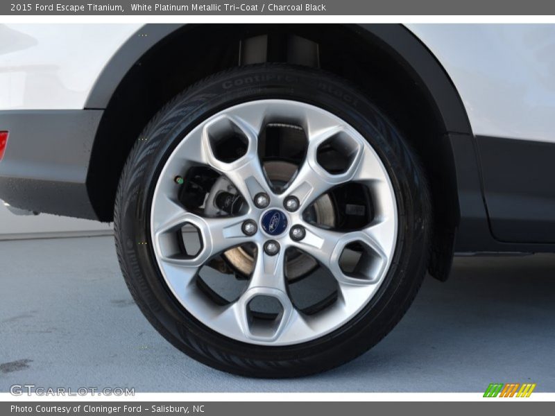White Platinum Metallic Tri-Coat / Charcoal Black 2015 Ford Escape Titanium