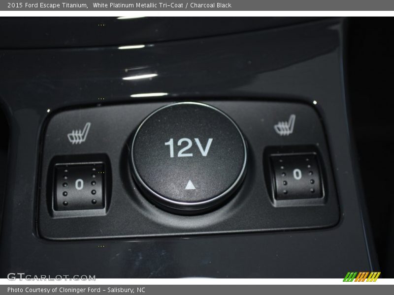 White Platinum Metallic Tri-Coat / Charcoal Black 2015 Ford Escape Titanium