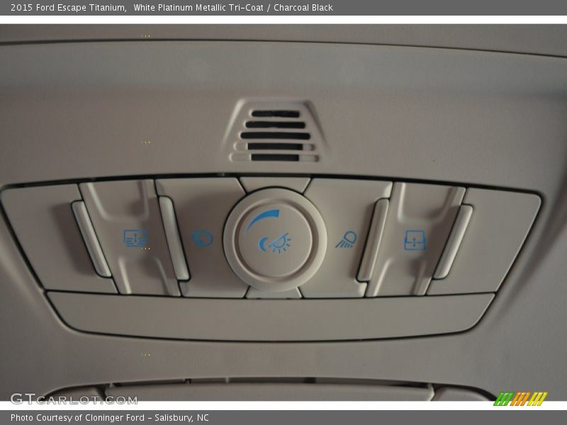 White Platinum Metallic Tri-Coat / Charcoal Black 2015 Ford Escape Titanium