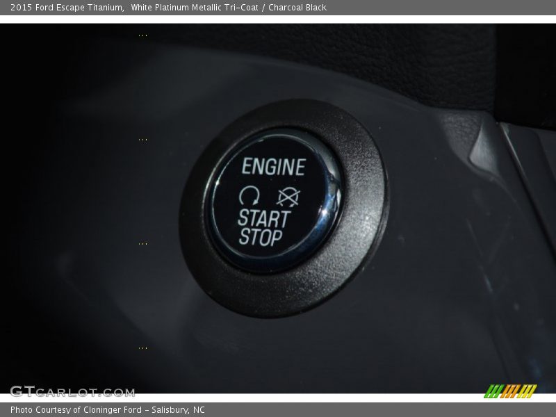 White Platinum Metallic Tri-Coat / Charcoal Black 2015 Ford Escape Titanium