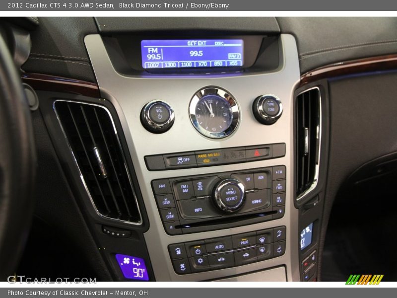 Black Diamond Tricoat / Ebony/Ebony 2012 Cadillac CTS 4 3.0 AWD Sedan