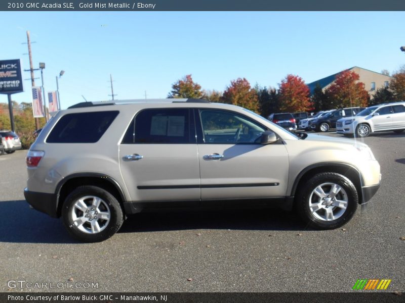 Gold Mist Metallic / Ebony 2010 GMC Acadia SLE
