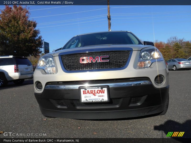 Gold Mist Metallic / Ebony 2010 GMC Acadia SLE