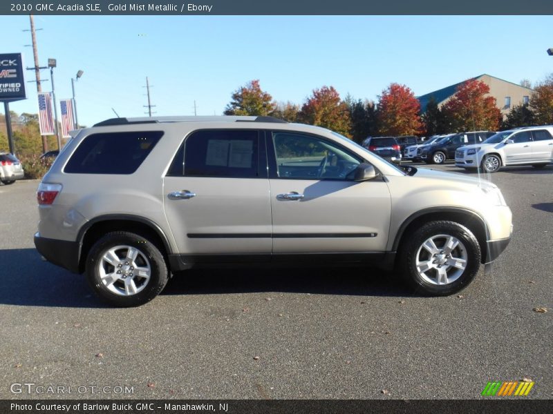 Gold Mist Metallic / Ebony 2010 GMC Acadia SLE