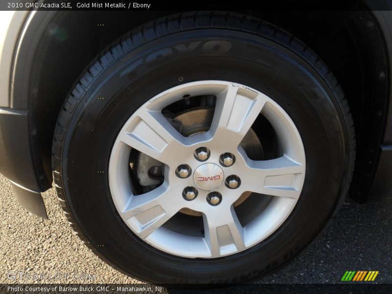 Gold Mist Metallic / Ebony 2010 GMC Acadia SLE