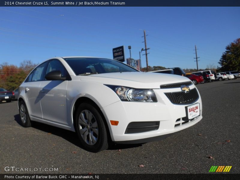 Summit White / Jet Black/Medium Titanium 2014 Chevrolet Cruze LS