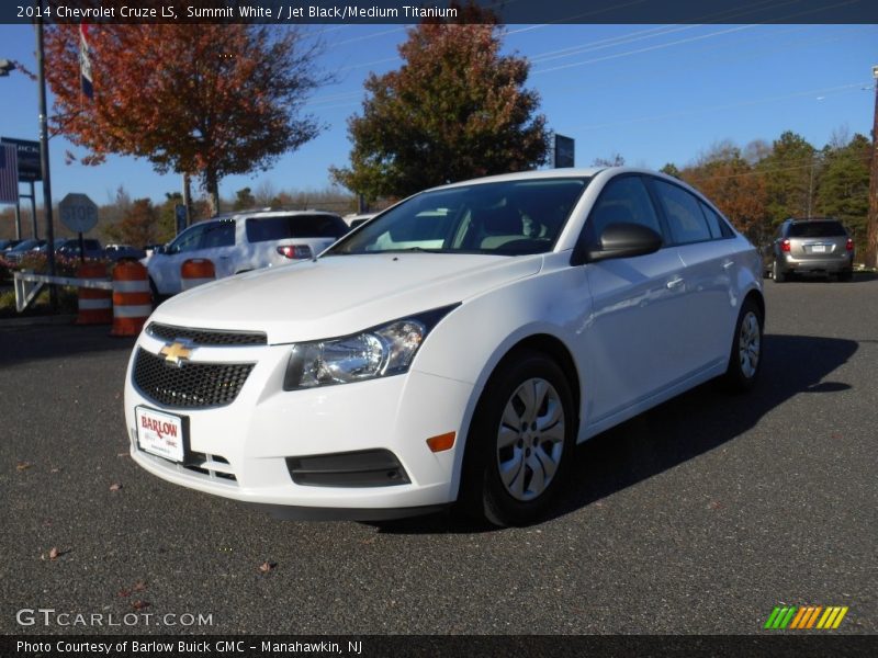 Summit White / Jet Black/Medium Titanium 2014 Chevrolet Cruze LS