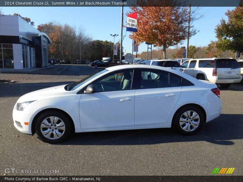 Summit White / Jet Black/Medium Titanium 2014 Chevrolet Cruze LS