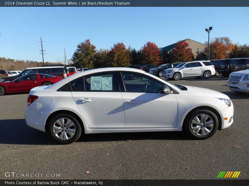 Summit White / Jet Black/Medium Titanium 2014 Chevrolet Cruze LS
