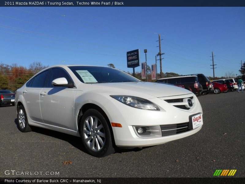 Techno White Pearl / Black 2011 Mazda MAZDA6 i Touring Sedan