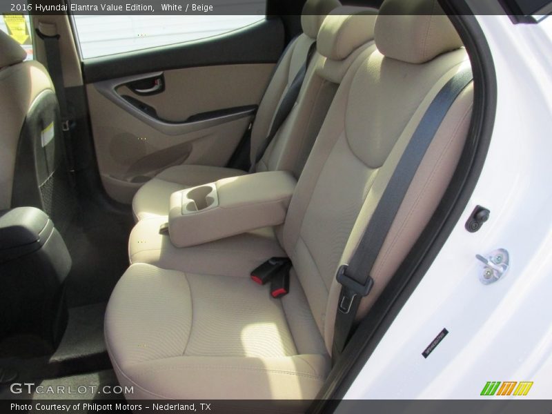 White / Beige 2016 Hyundai Elantra Value Edition