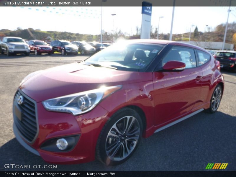 Boston Red / Black 2016 Hyundai Veloster Turbo