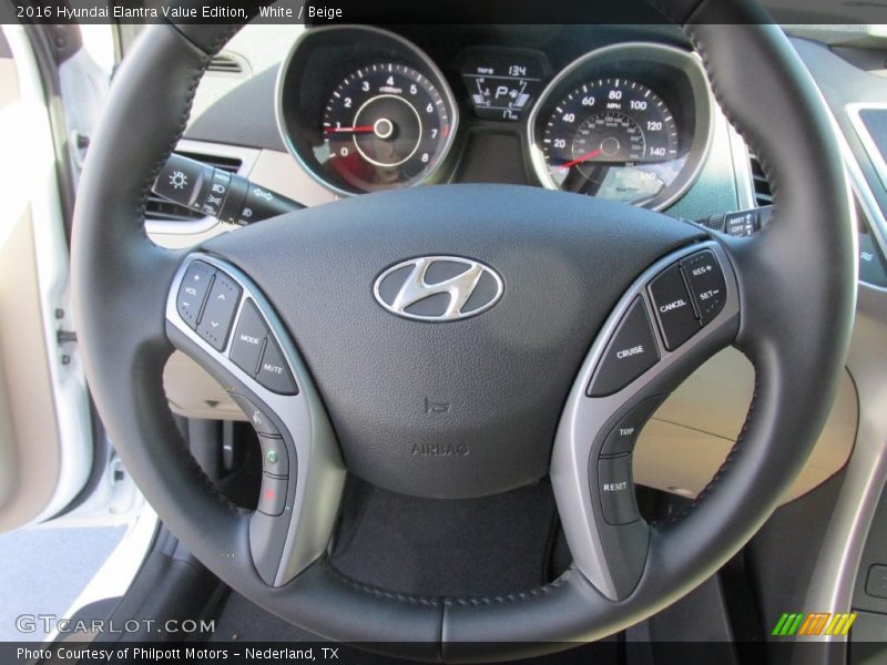 White / Beige 2016 Hyundai Elantra Value Edition