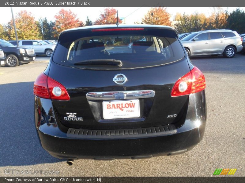 Super Black / Black 2012 Nissan Rogue S AWD