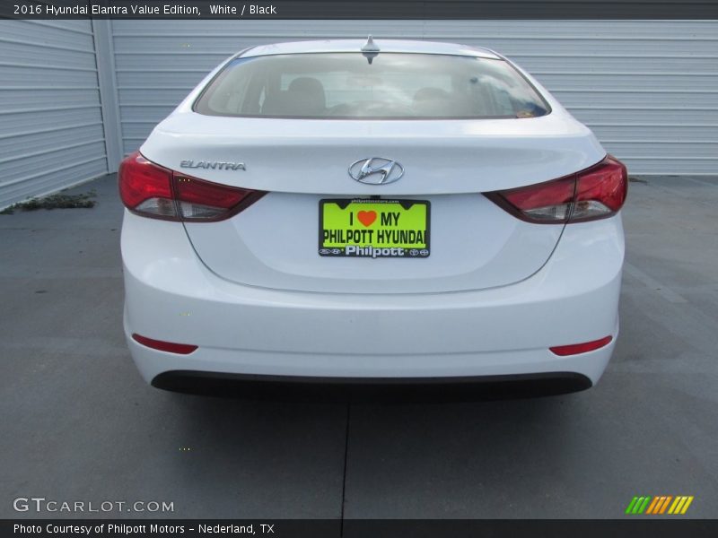 White / Black 2016 Hyundai Elantra Value Edition