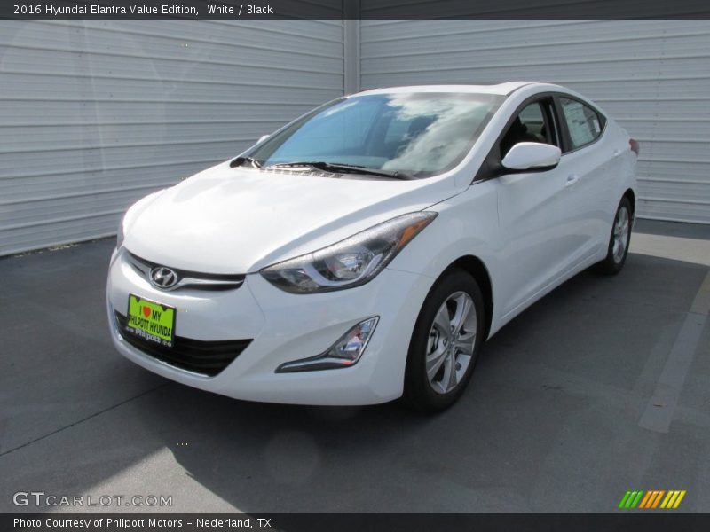 White / Black 2016 Hyundai Elantra Value Edition