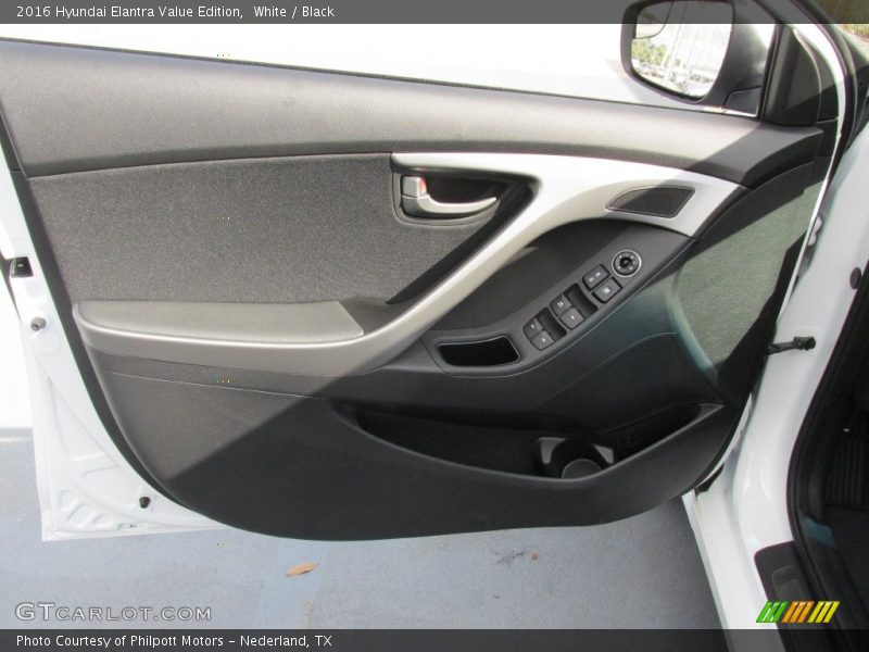 White / Black 2016 Hyundai Elantra Value Edition