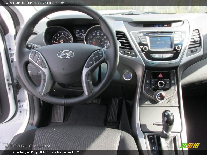 White / Black 2016 Hyundai Elantra Value Edition