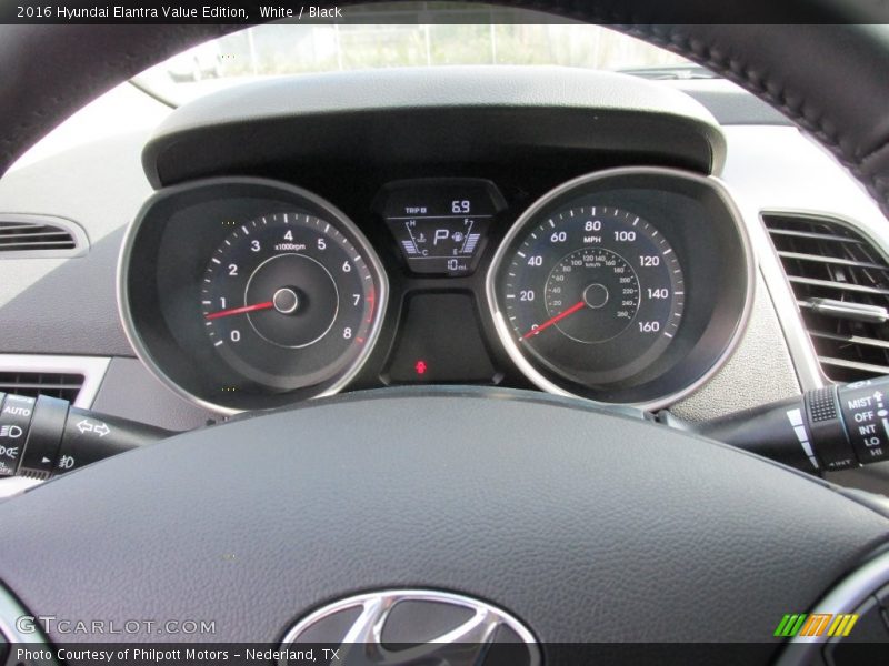 White / Black 2016 Hyundai Elantra Value Edition