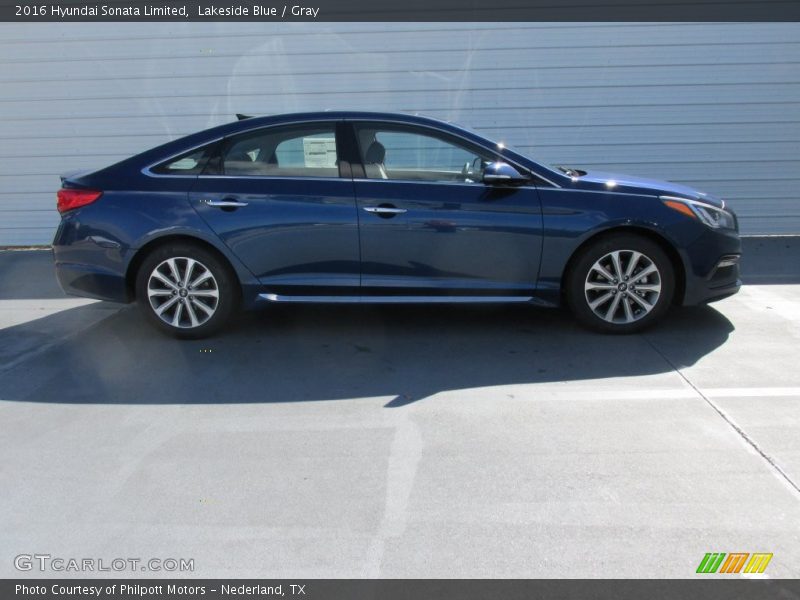 Lakeside Blue / Gray 2016 Hyundai Sonata Limited