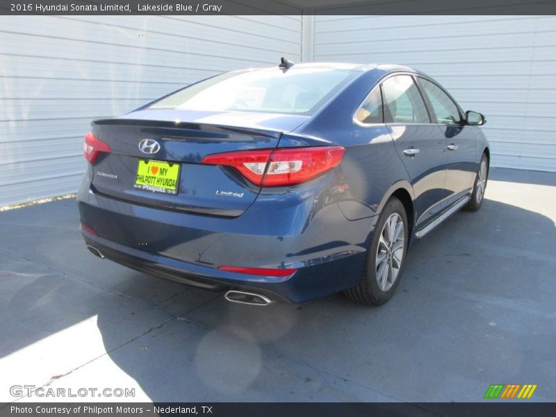Lakeside Blue / Gray 2016 Hyundai Sonata Limited