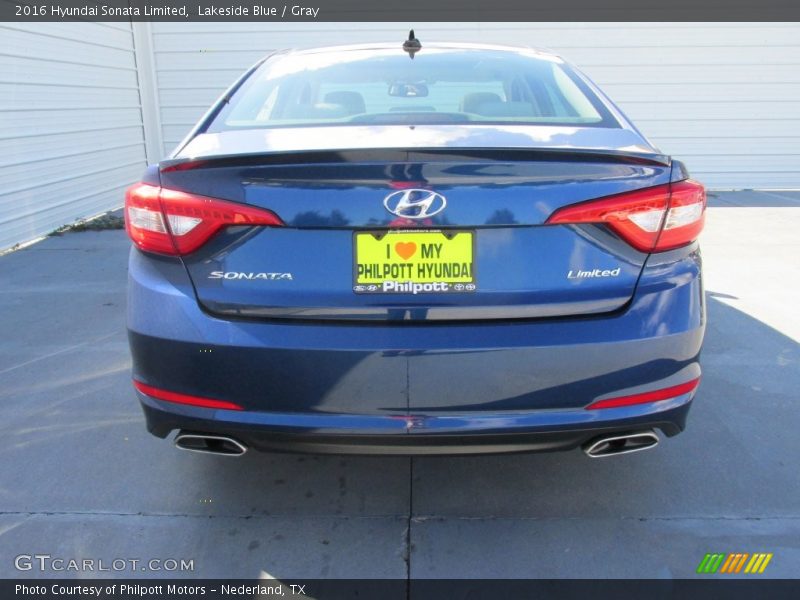 Lakeside Blue / Gray 2016 Hyundai Sonata Limited