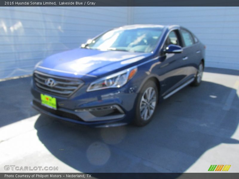 Lakeside Blue / Gray 2016 Hyundai Sonata Limited