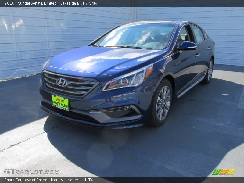Lakeside Blue / Gray 2016 Hyundai Sonata Limited
