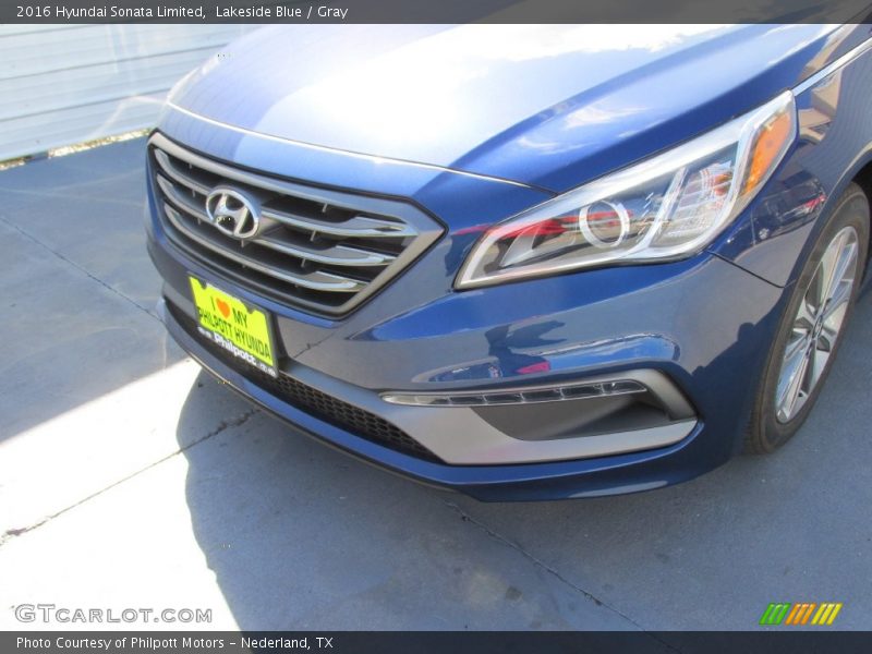 Lakeside Blue / Gray 2016 Hyundai Sonata Limited