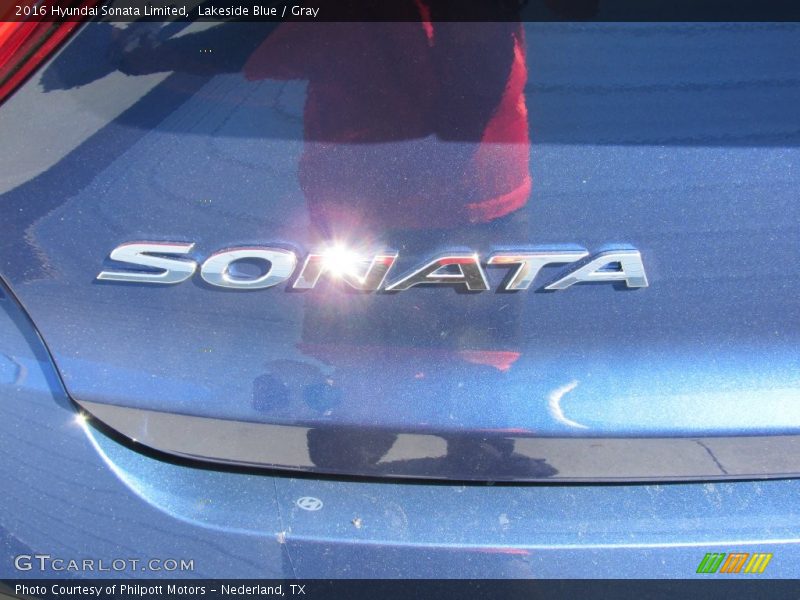 Lakeside Blue / Gray 2016 Hyundai Sonata Limited