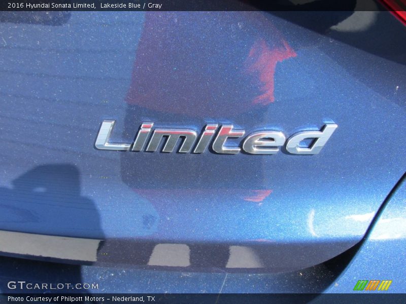 Lakeside Blue / Gray 2016 Hyundai Sonata Limited