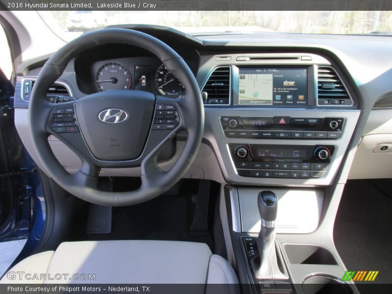 Lakeside Blue / Gray 2016 Hyundai Sonata Limited