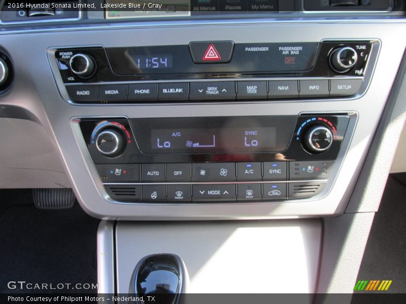Lakeside Blue / Gray 2016 Hyundai Sonata Limited