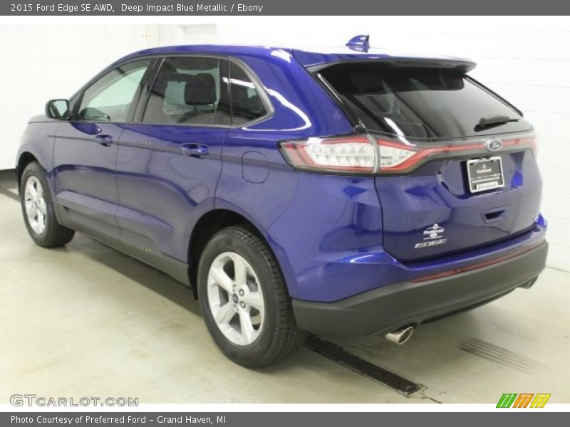 Deep Impact Blue Metallic / Ebony 2015 Ford Edge SE AWD