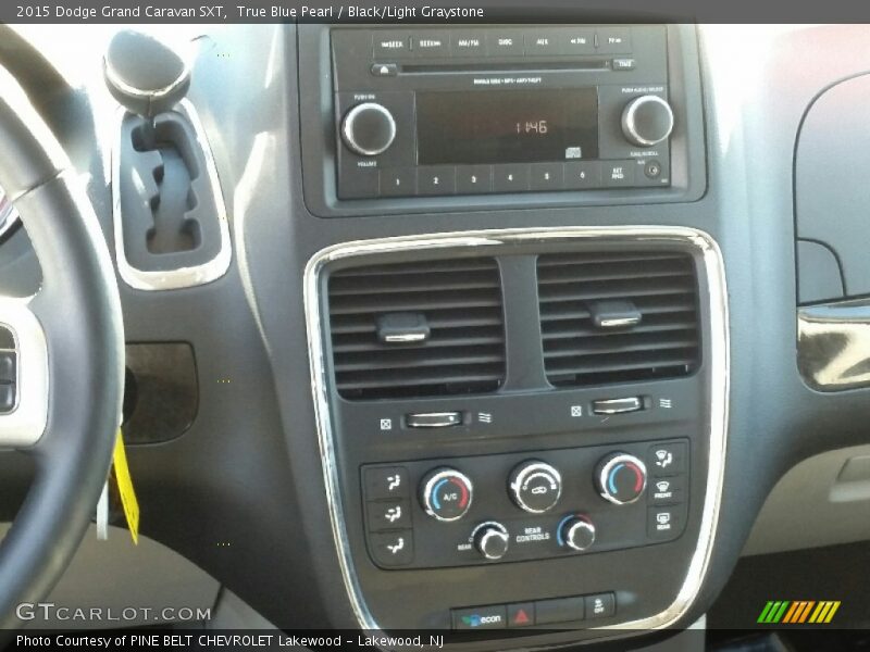 True Blue Pearl / Black/Light Graystone 2015 Dodge Grand Caravan SXT
