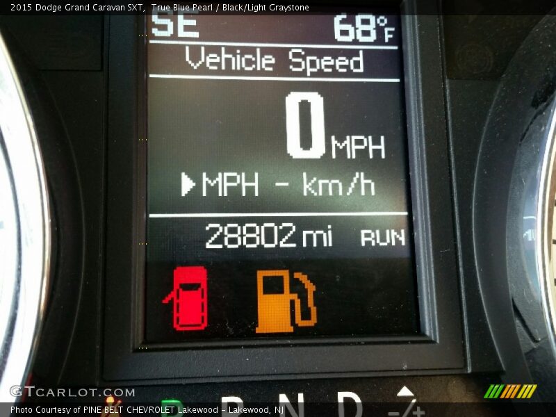True Blue Pearl / Black/Light Graystone 2015 Dodge Grand Caravan SXT