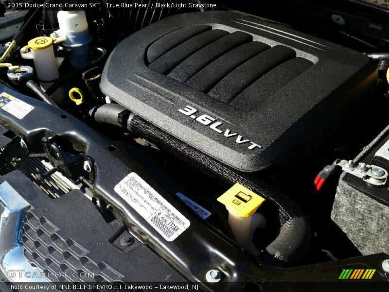 True Blue Pearl / Black/Light Graystone 2015 Dodge Grand Caravan SXT