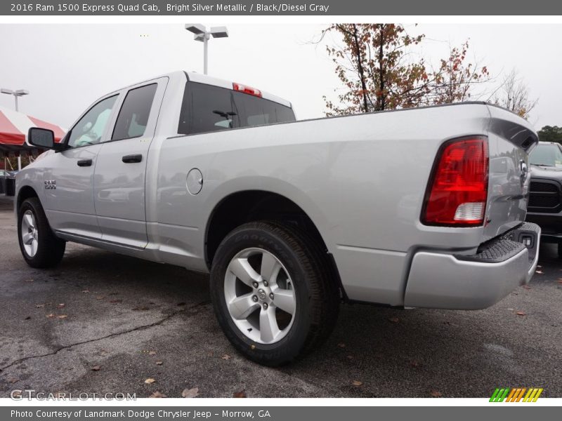 Bright Silver Metallic / Black/Diesel Gray 2016 Ram 1500 Express Quad Cab