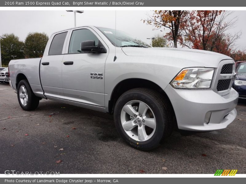 Bright Silver Metallic / Black/Diesel Gray 2016 Ram 1500 Express Quad Cab