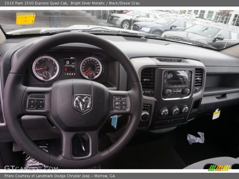 Bright Silver Metallic / Black/Diesel Gray 2016 Ram 1500 Express Quad Cab