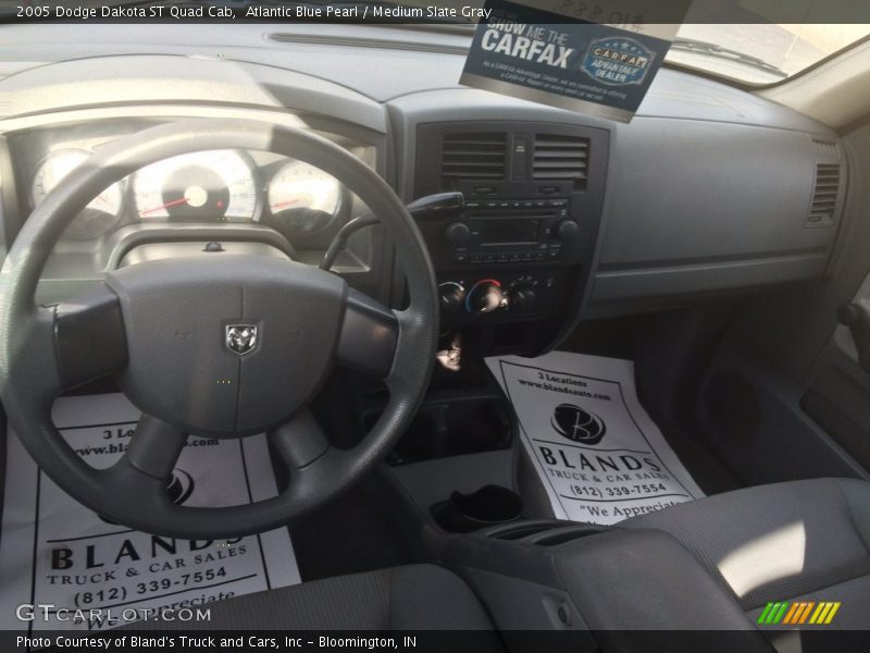 Atlantic Blue Pearl / Medium Slate Gray 2005 Dodge Dakota ST Quad Cab