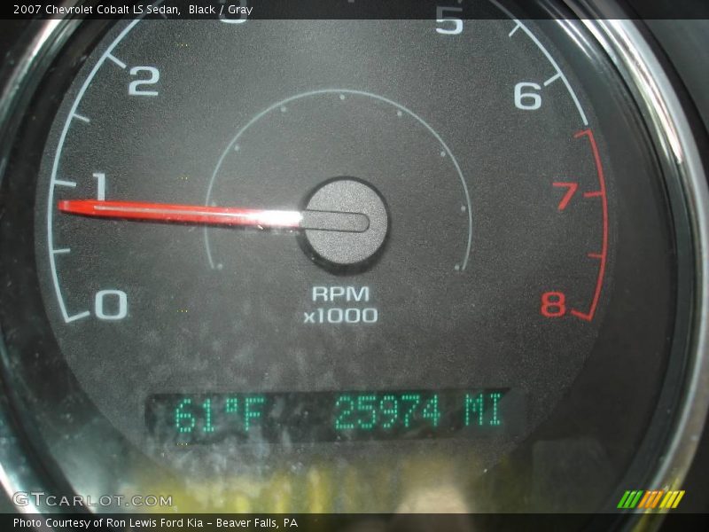 Black / Gray 2007 Chevrolet Cobalt LS Sedan