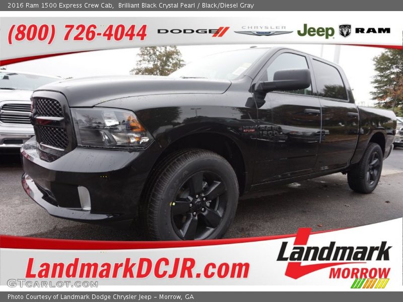 Brilliant Black Crystal Pearl / Black/Diesel Gray 2016 Ram 1500 Express Crew Cab