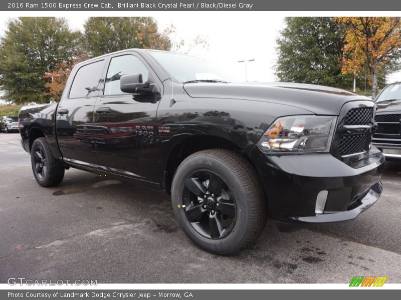 Brilliant Black Crystal Pearl / Black/Diesel Gray 2016 Ram 1500 Express Crew Cab