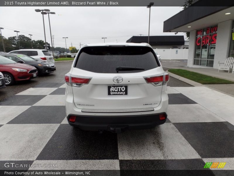 Blizzard Pearl White / Black 2015 Toyota Highlander Limited AWD