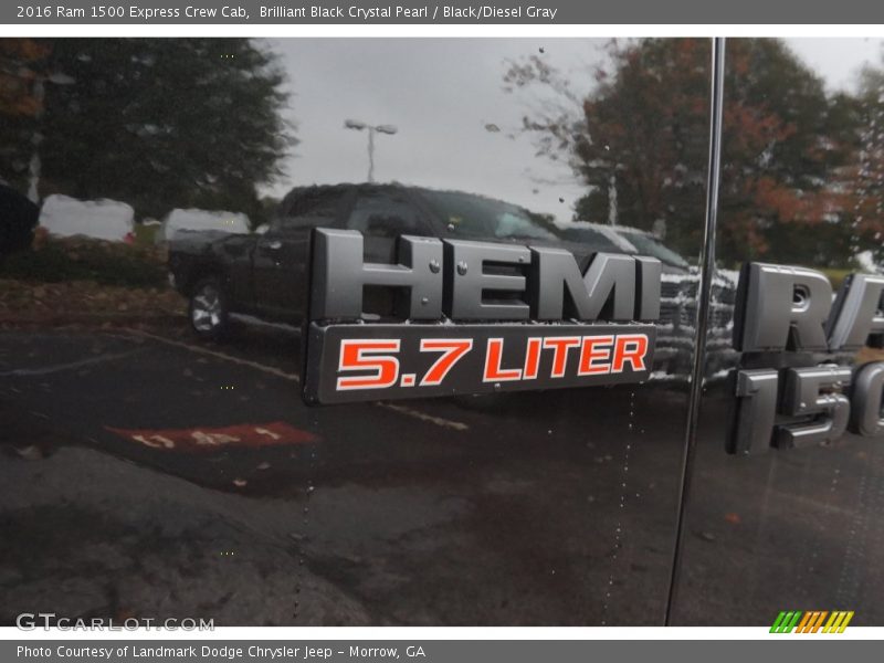 Brilliant Black Crystal Pearl / Black/Diesel Gray 2016 Ram 1500 Express Crew Cab