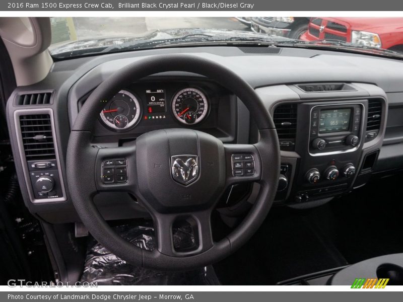Brilliant Black Crystal Pearl / Black/Diesel Gray 2016 Ram 1500 Express Crew Cab