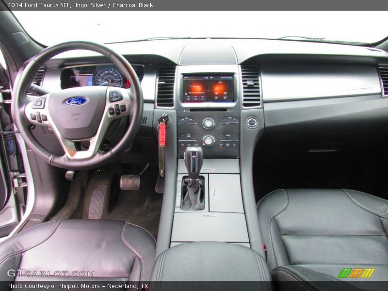 Ingot Silver / Charcoal Black 2014 Ford Taurus SEL