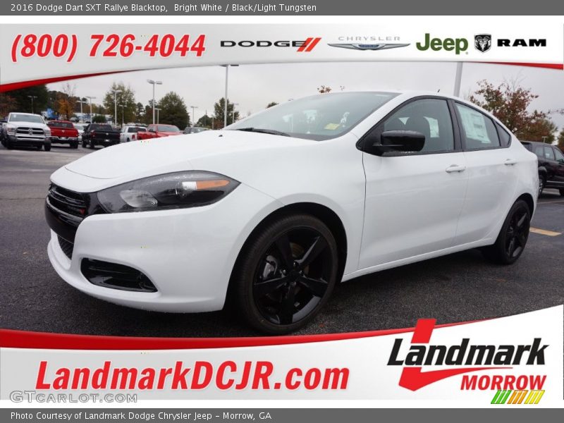 Bright White / Black/Light Tungsten 2016 Dodge Dart SXT Rallye Blacktop