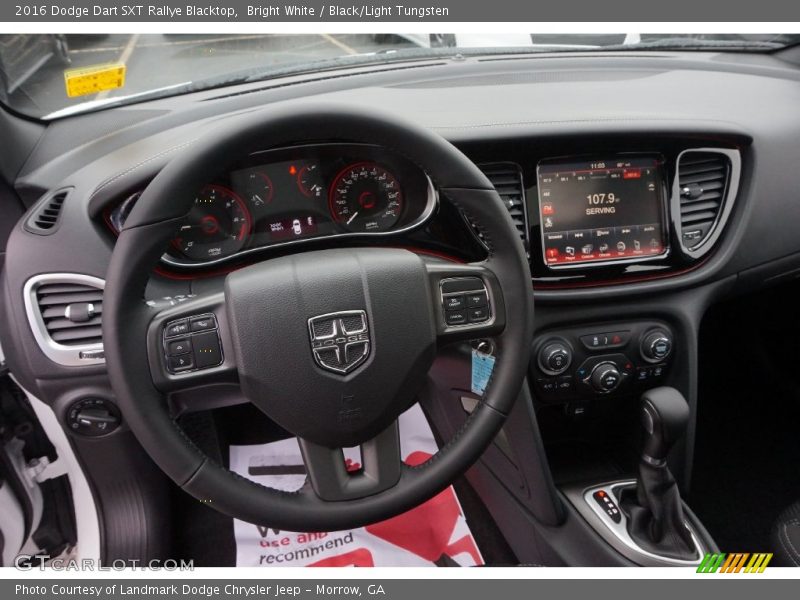 Bright White / Black/Light Tungsten 2016 Dodge Dart SXT Rallye Blacktop